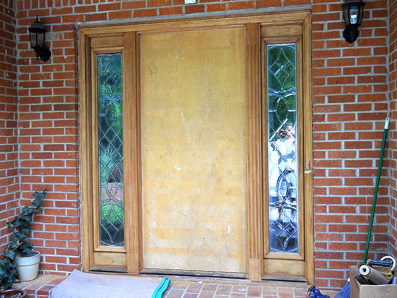 Front Door Before Refinishing